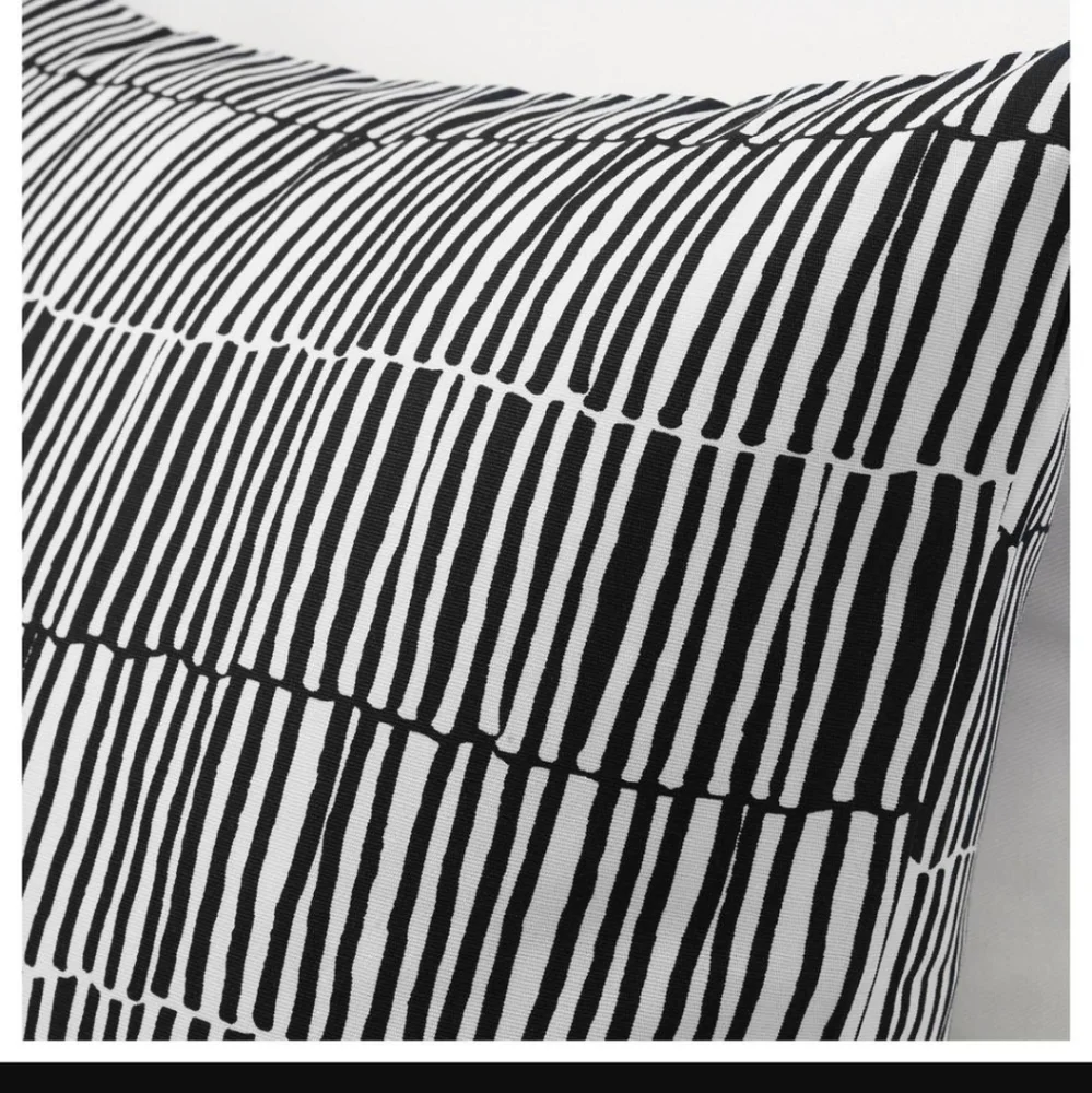 IKEA VENDLA Pillow Cover Black White Stripes